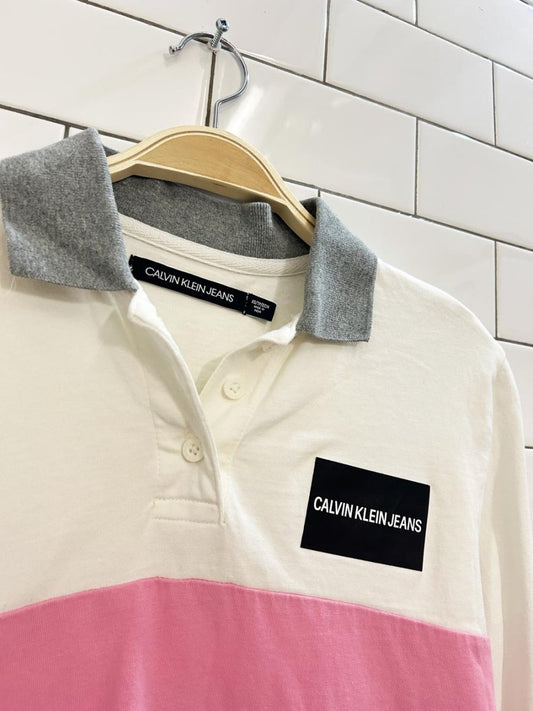calvin klein jeans oversized polo shirt - good market thrift store