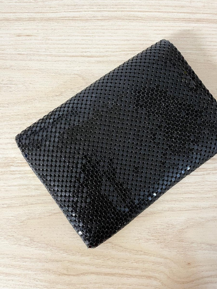 vintage 80s elka metal mesh clutch - good market thrift store