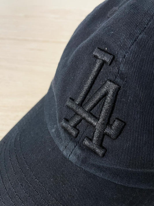 47 brand LA dodgers all black minimal hat - good market thrift store