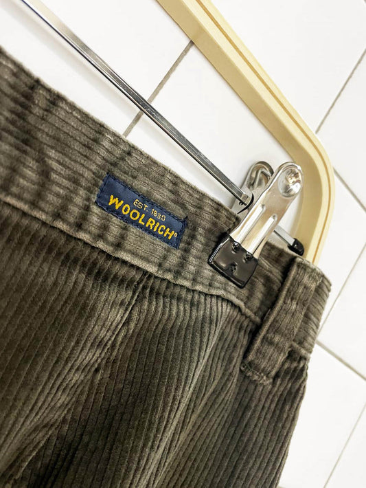 vintage 90s woolrich loden chunky cord pants | heritage