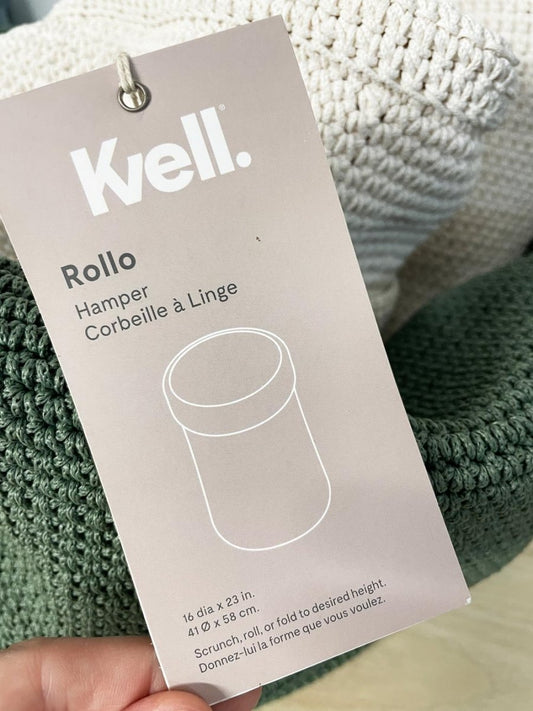 nwt kvell rollo woven adjustable hamper - good market thrift store