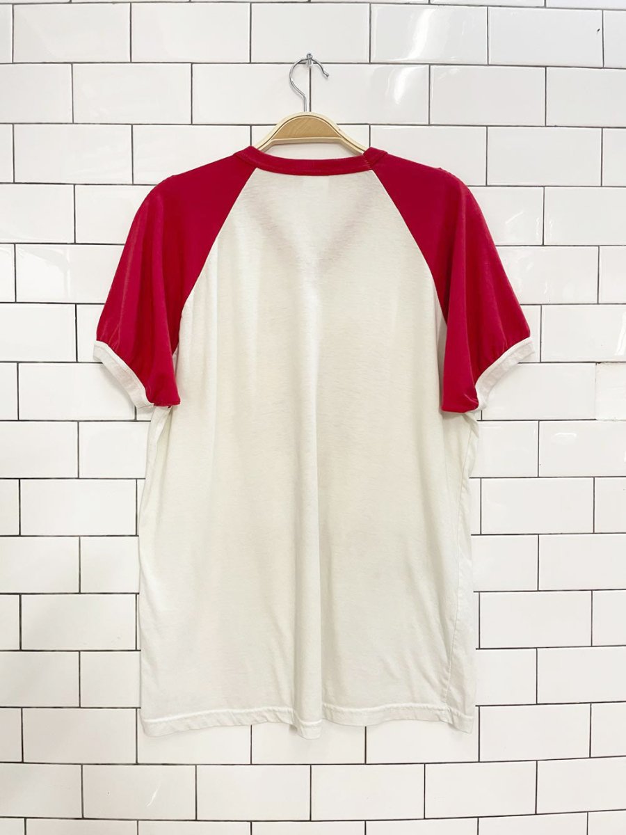 vintage 80s classy q's sharks ringer tee - good market thrift store