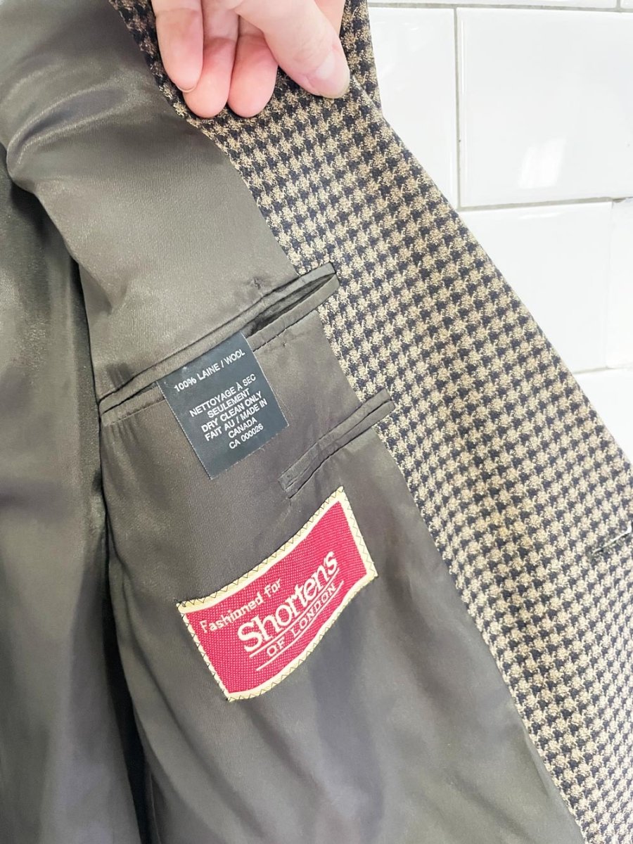 vintage shortens wool houndstooth blazer - good market thrift store