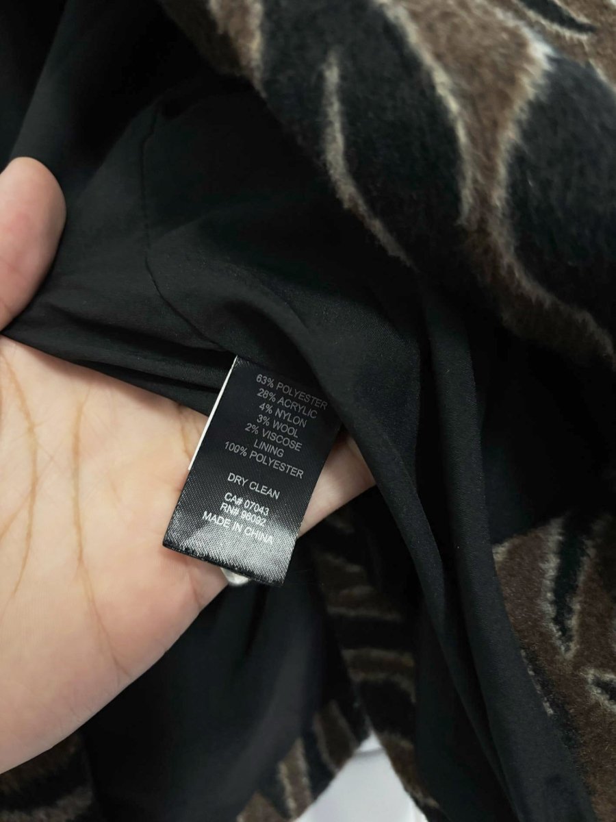 500 maison cinqcet wool blend tiger striped coat - good market thrift store