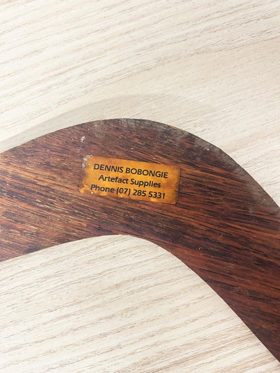 vintage dennis bobongie hand painted boomerang - good market thrift store
