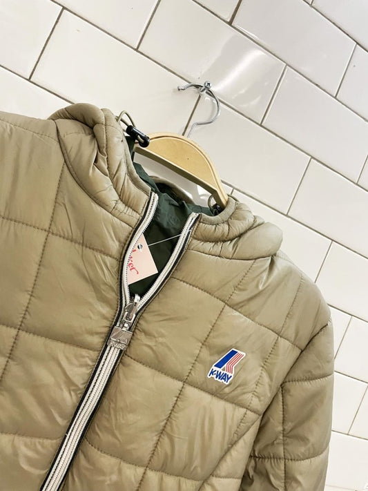 kway reversible puffer coat - good market thrift store