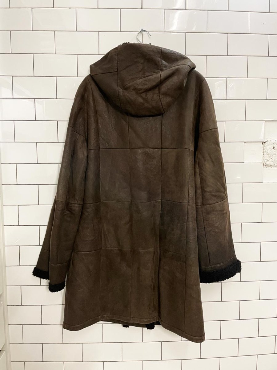 werner christ lambskin shearling hooded coat - good market thrift store