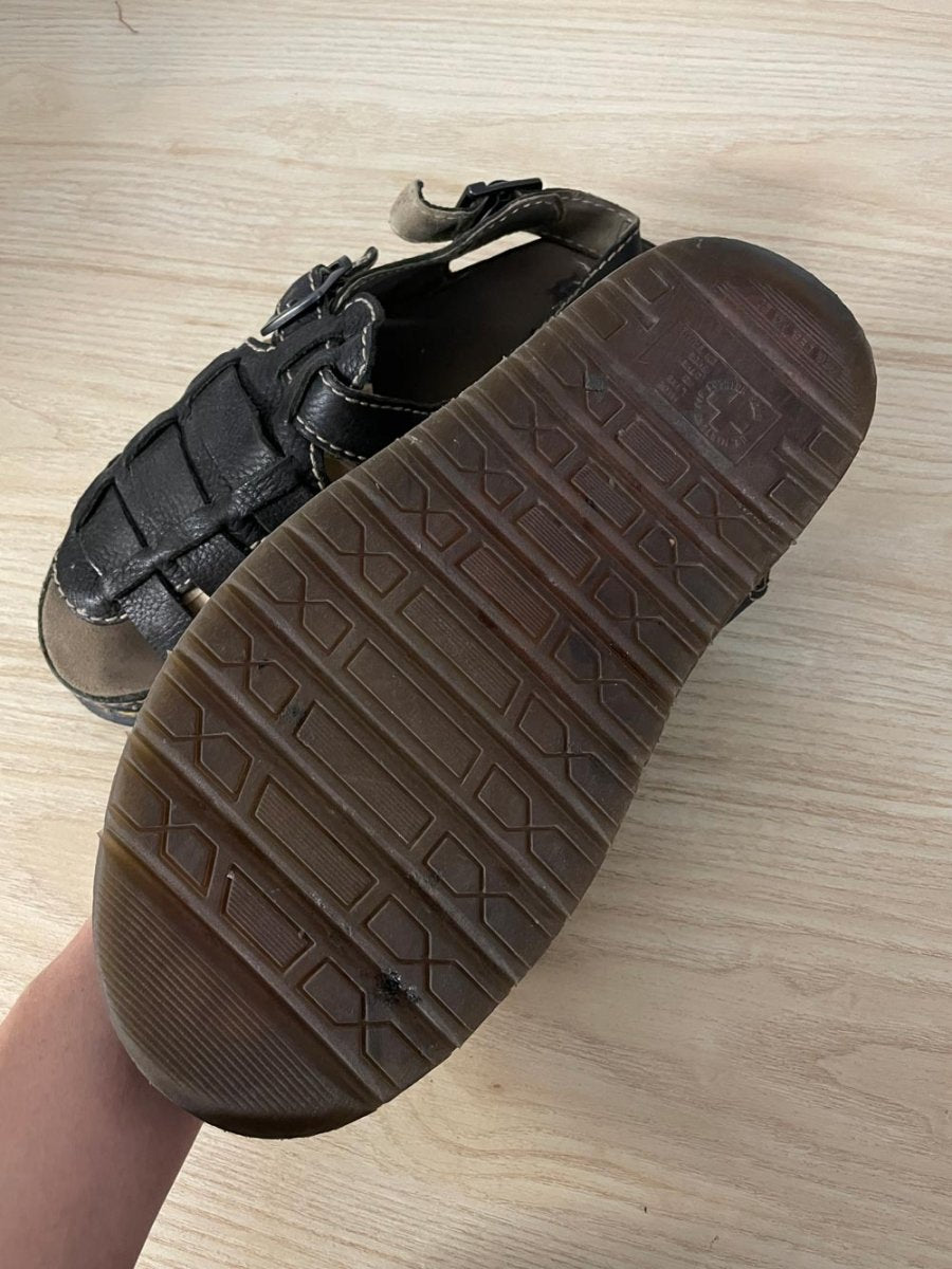 vintage doc martens leather fisherman sandal - good market thrift store