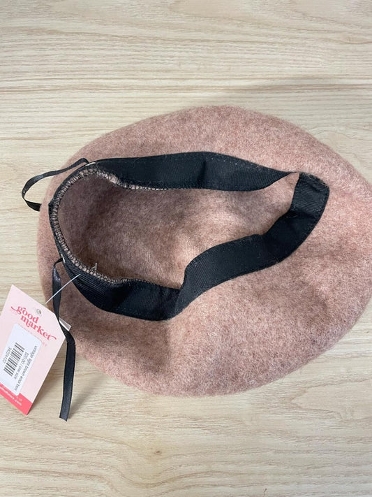 vintage light brown wool beret - good market thrift store