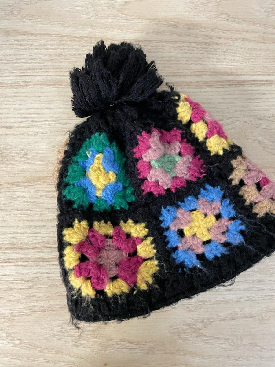 wild fable crochet granny square toque - good market thrift store