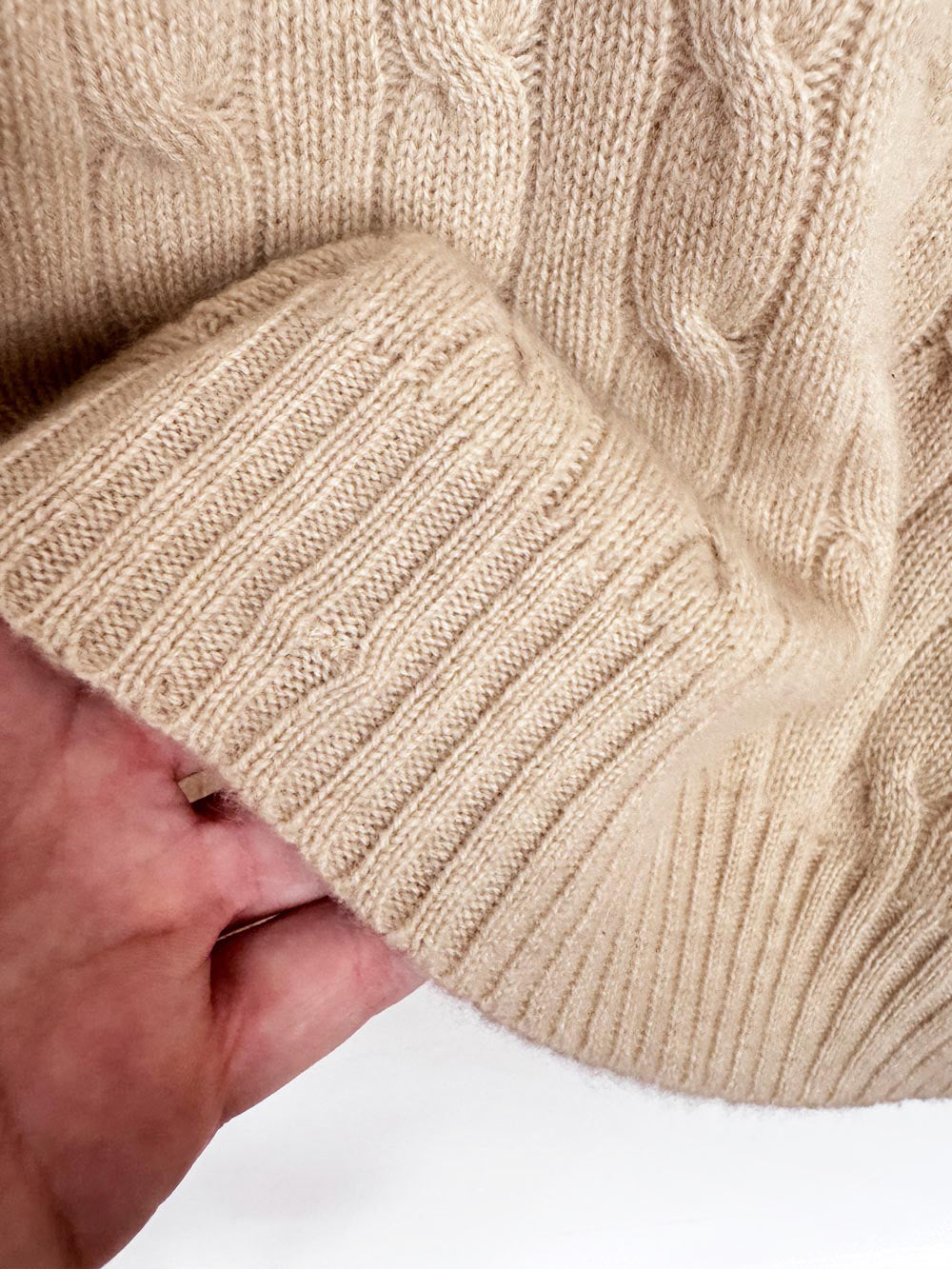 ralph lauren cashmere cable knit shawl neck sweater | black label