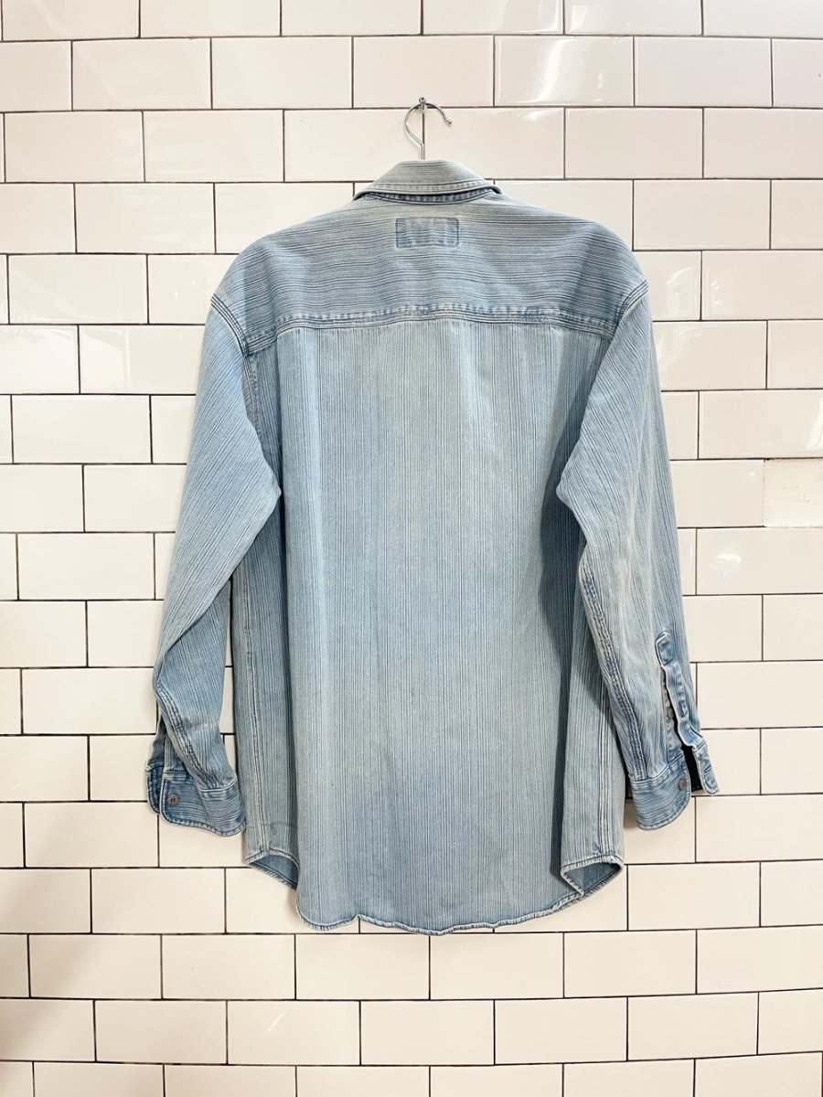vintage 90s denver hayes denim shirt jacket - good market thrift store