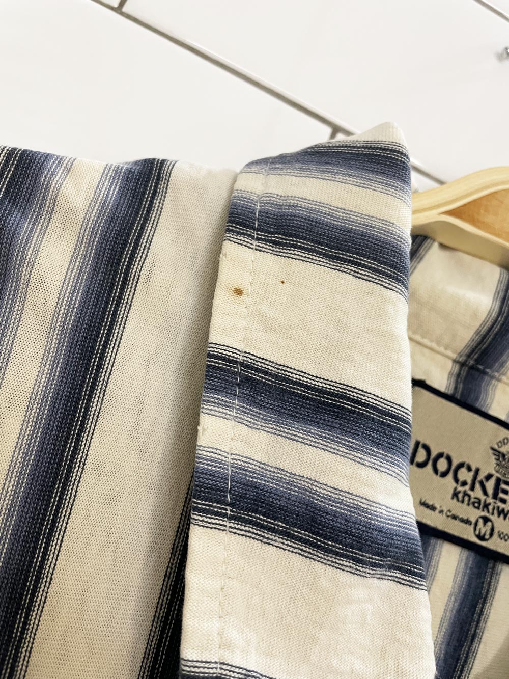 vintage 90s dockers quarter zip collared striped pullover | rework | made in canada