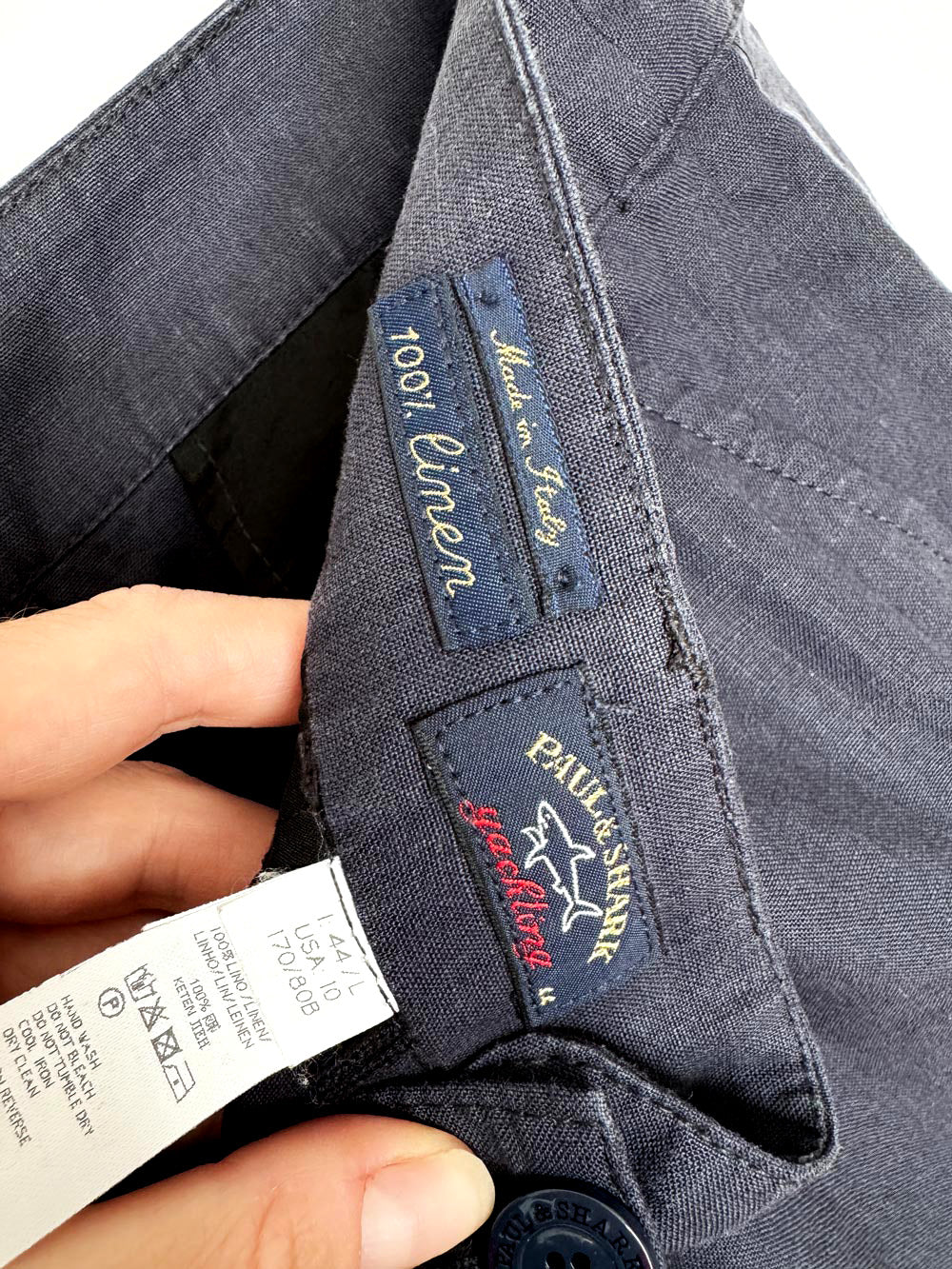 paul & shark 100% linen shorts | made in Italy