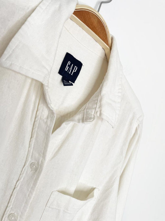 gap linen - blend button down shirt - good market thrift store