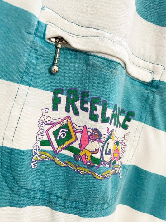 vintage 90s freelance striped tee - good market thrift store