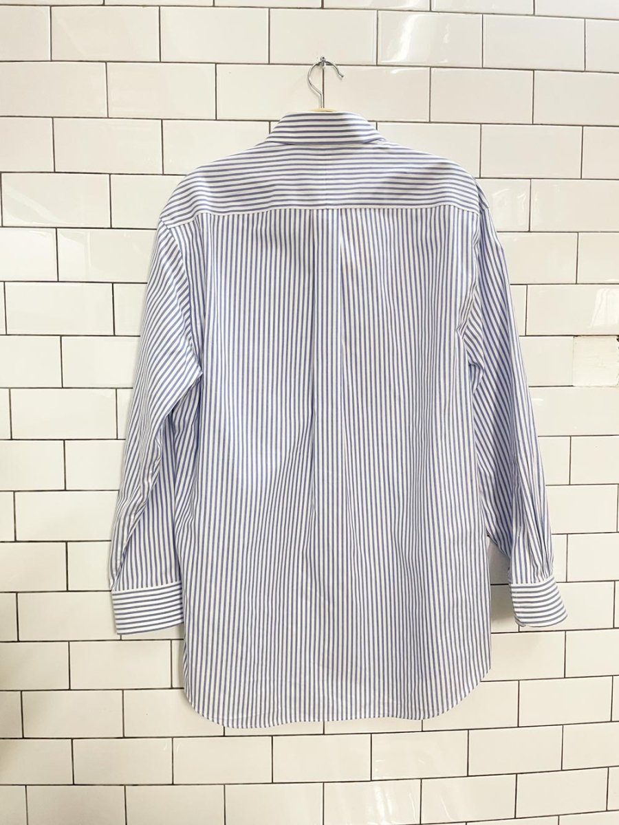 jos a bank oversized striped boyfriend shirt - good market thrift store