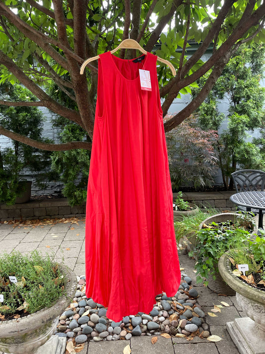 roni silk blend bubble hem sleeveless dress