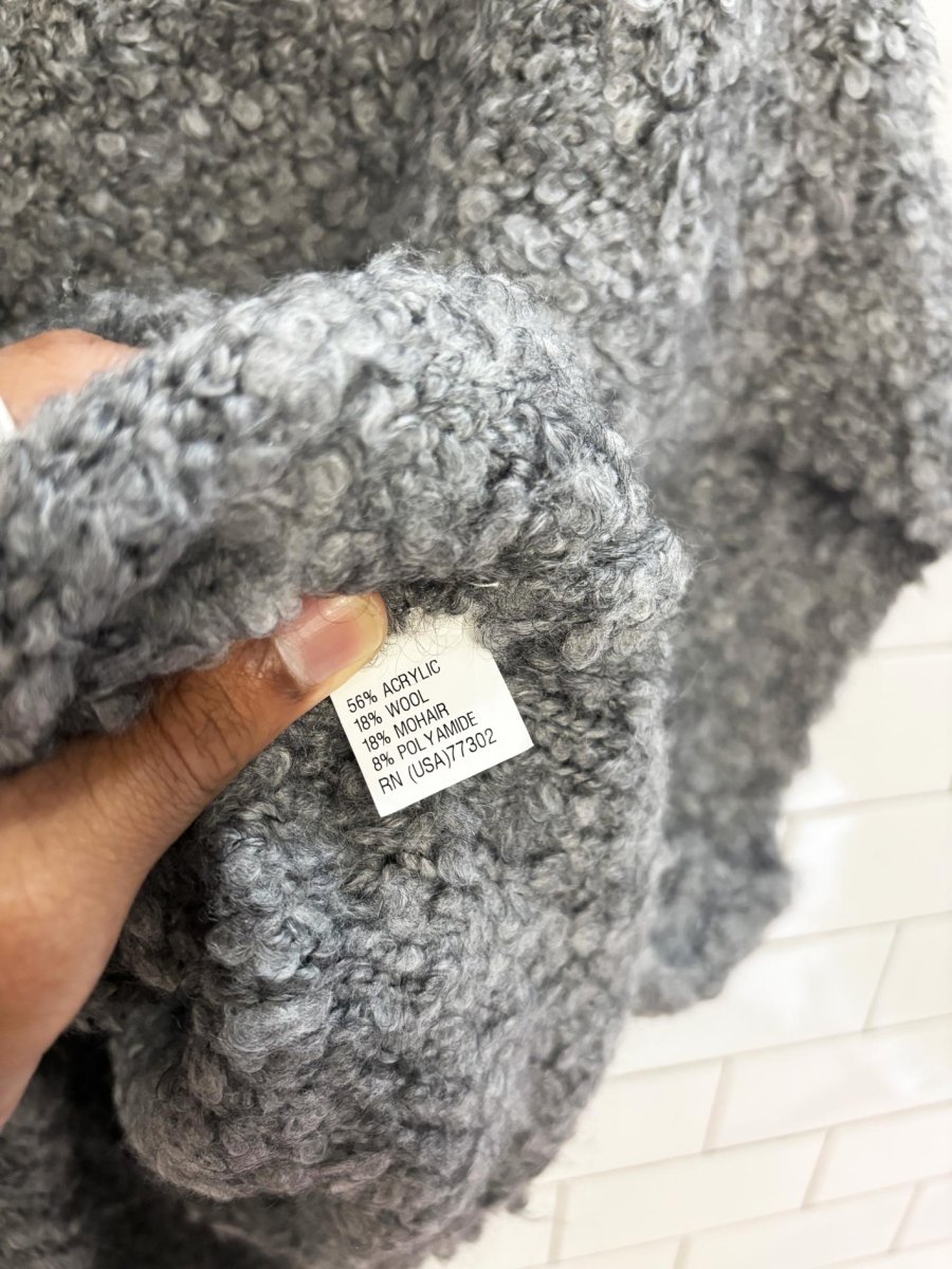 zara mohair - blend boucle knit sleeveless sweater | made in italy - good market thrift store