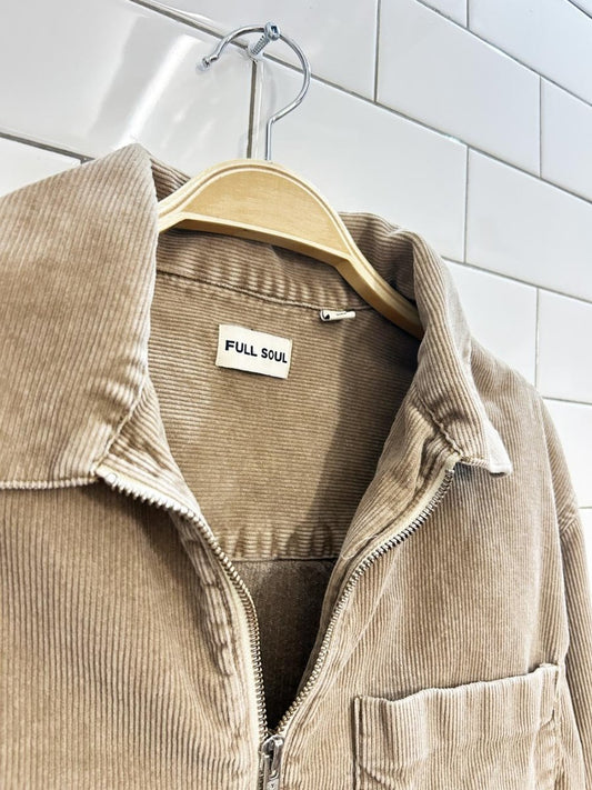 full soul corduroy zip shirt jacket - good market thrift store