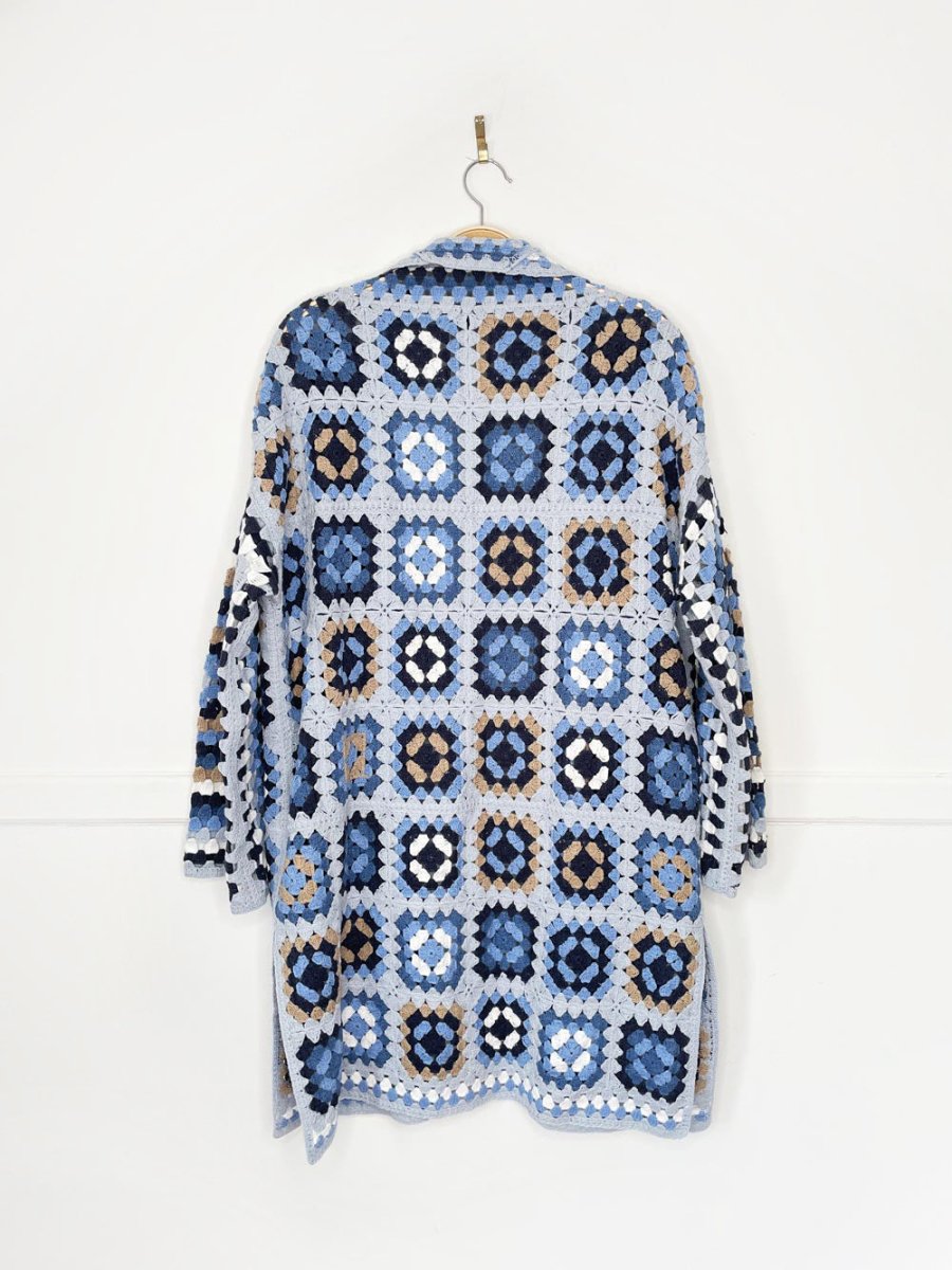 charlie b 2024 granny square crochet knit open cardigan - good market thrift store