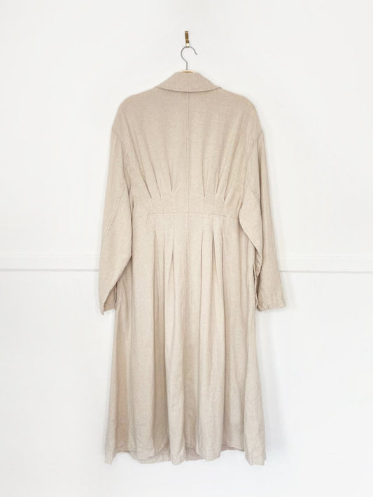 free people sweet melody linen - blend lagenlook duster jacket - good market thrift store