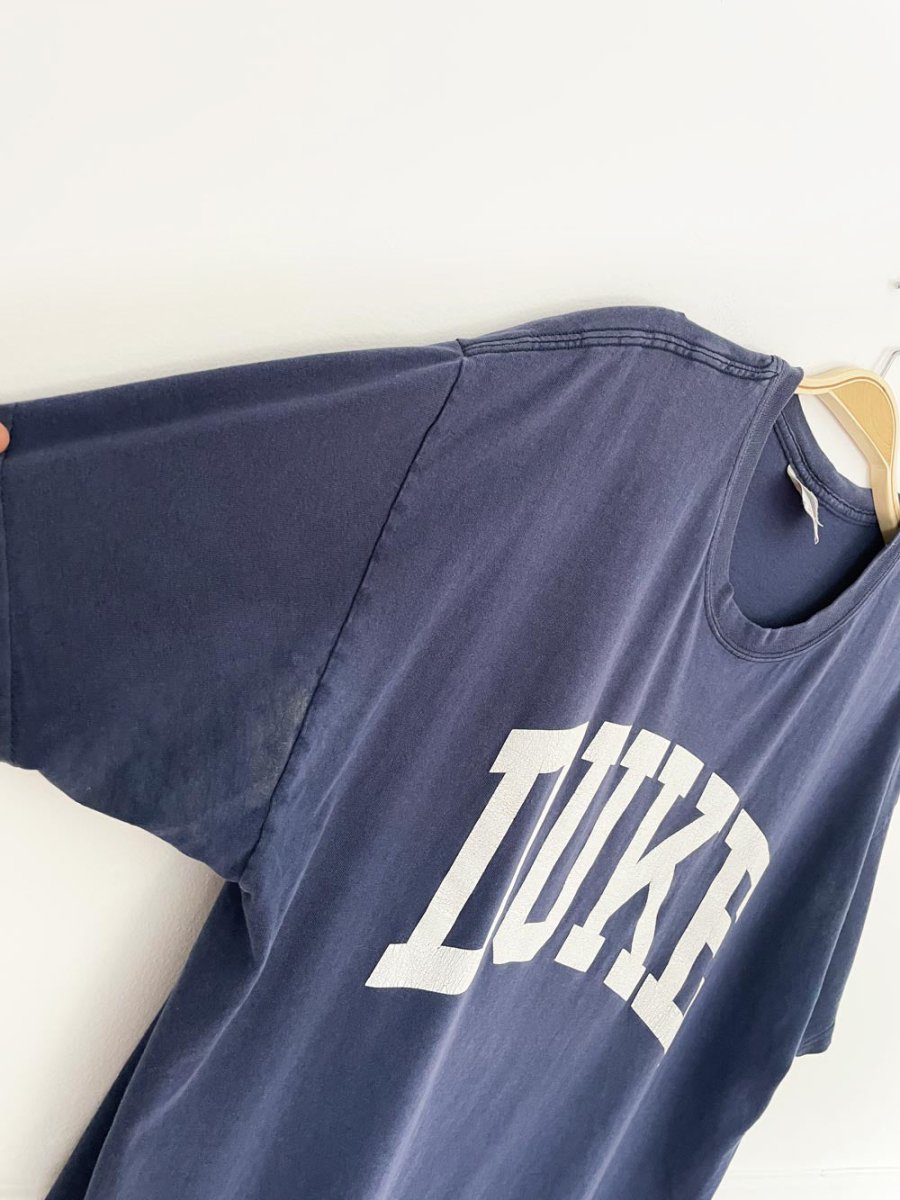 vintage 90s DUKE collegiate block letter tee - good market thrift store