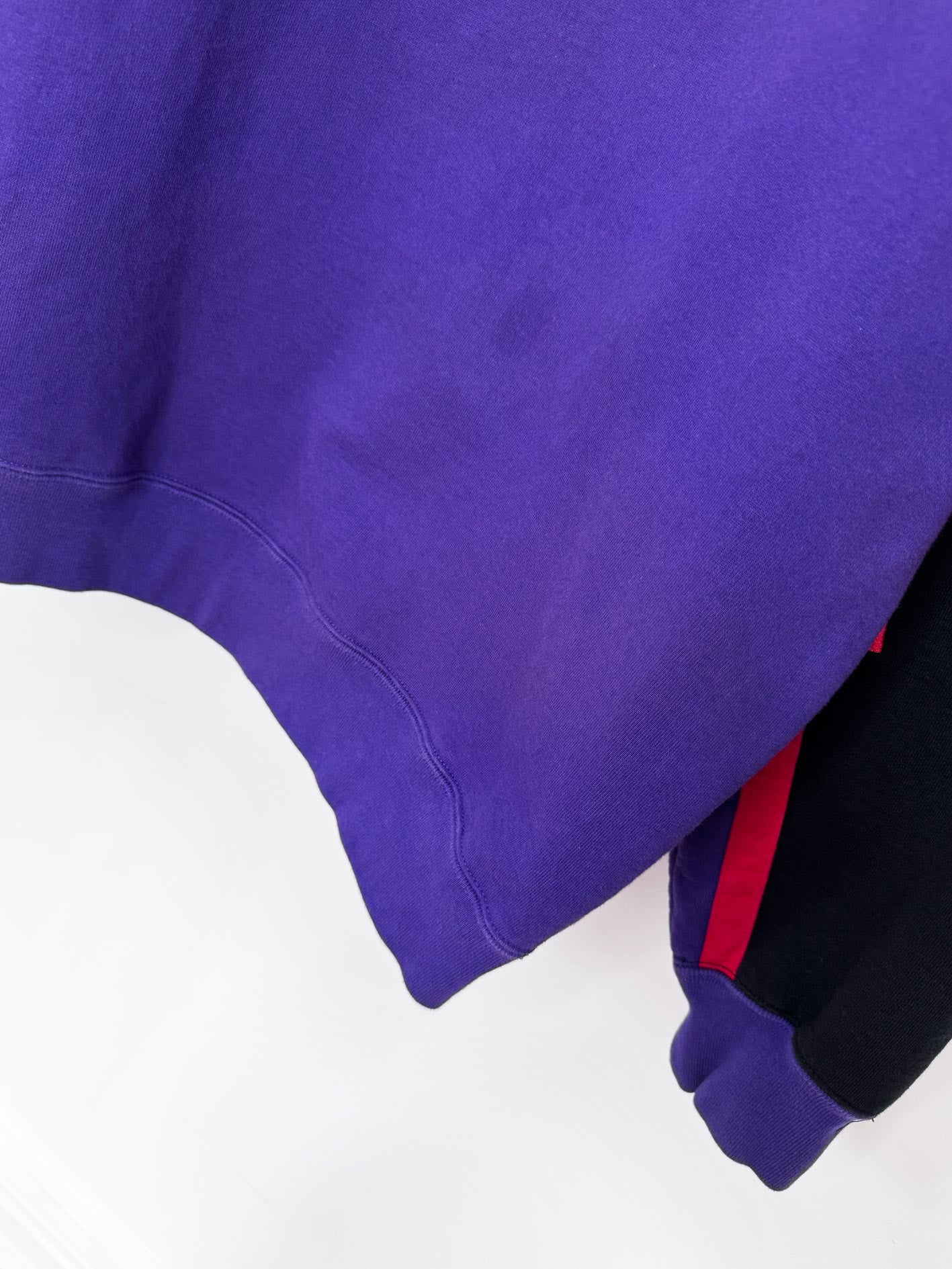 vintage 00s supreme embroidered spellout colour block sweatshirt
