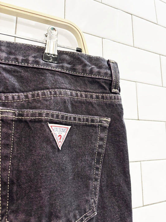 vintage 90s guess purple wash bootcut jeans - good market thrift store