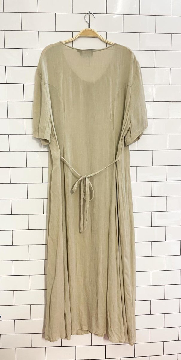 vintage 00s cotton hills full button maxi dress - good market thrift store