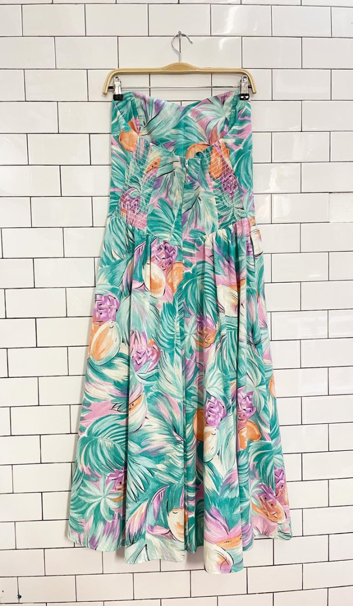 vintage 80s sea suns strapless dress - good market thrift store