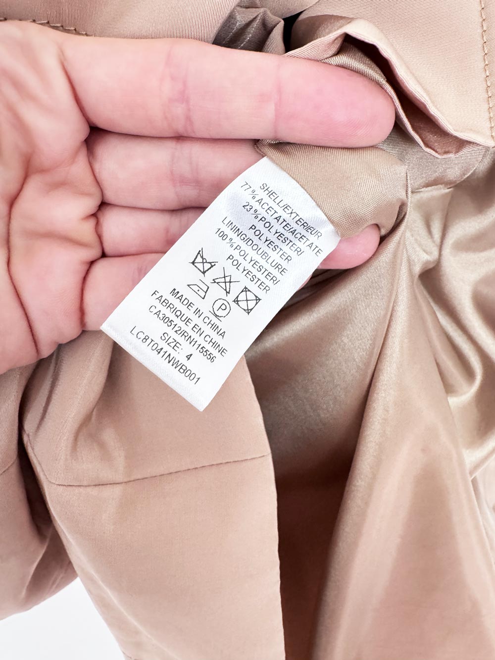 ports light shine belted short trench coat