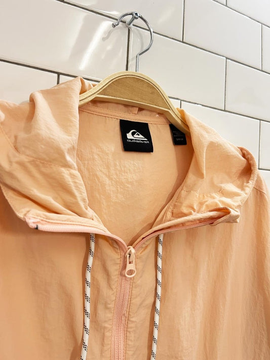 quicksilver oversized 1/2 zip snap pocket windbreaker - good market thrift store