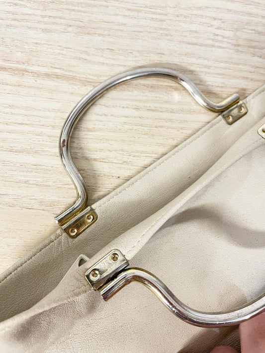 vintage clix leather fold over clutch handbag - good market thrift store