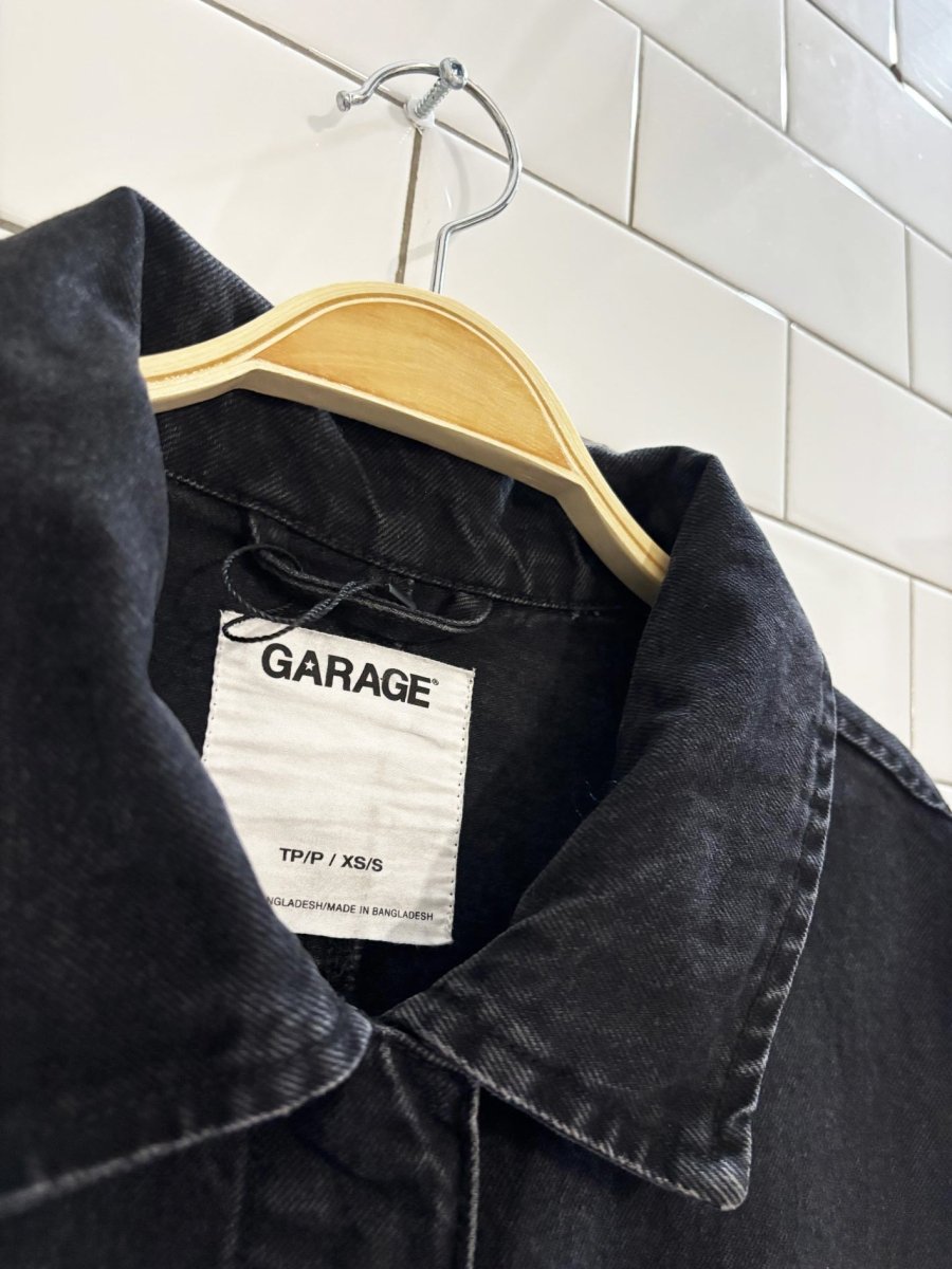 garage oversized boxy denim cargo jacket - good market thrift store