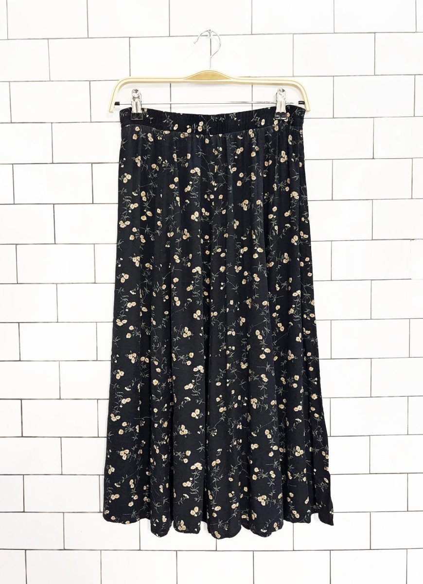 vintage 90s fritzi california floral midi skirt | made in usa - good market thrift store