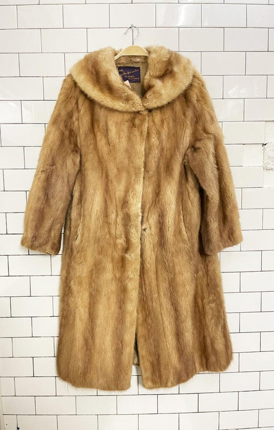vintage st johns fur long mink coat - good market thrift store