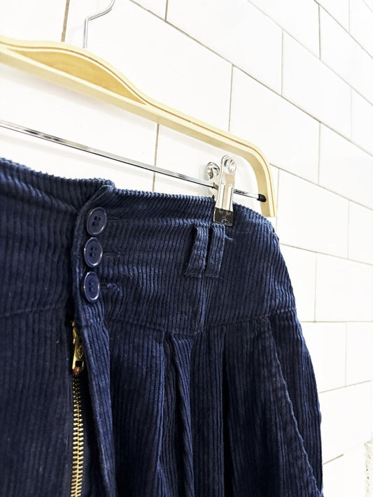 vintage 90s chunky cord pleated trousers - good market thrift store