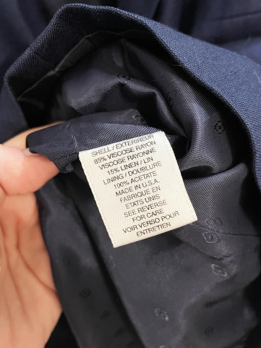 vintage 00s talbots linen - blend nautical button blazer | made in USA - good market thrift store