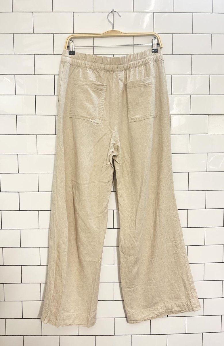 a new day linen high rise wide leg pants - good market thrift store