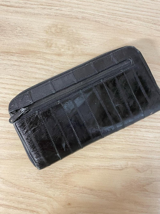 vintage eelskin leather wallet - good market thrift store