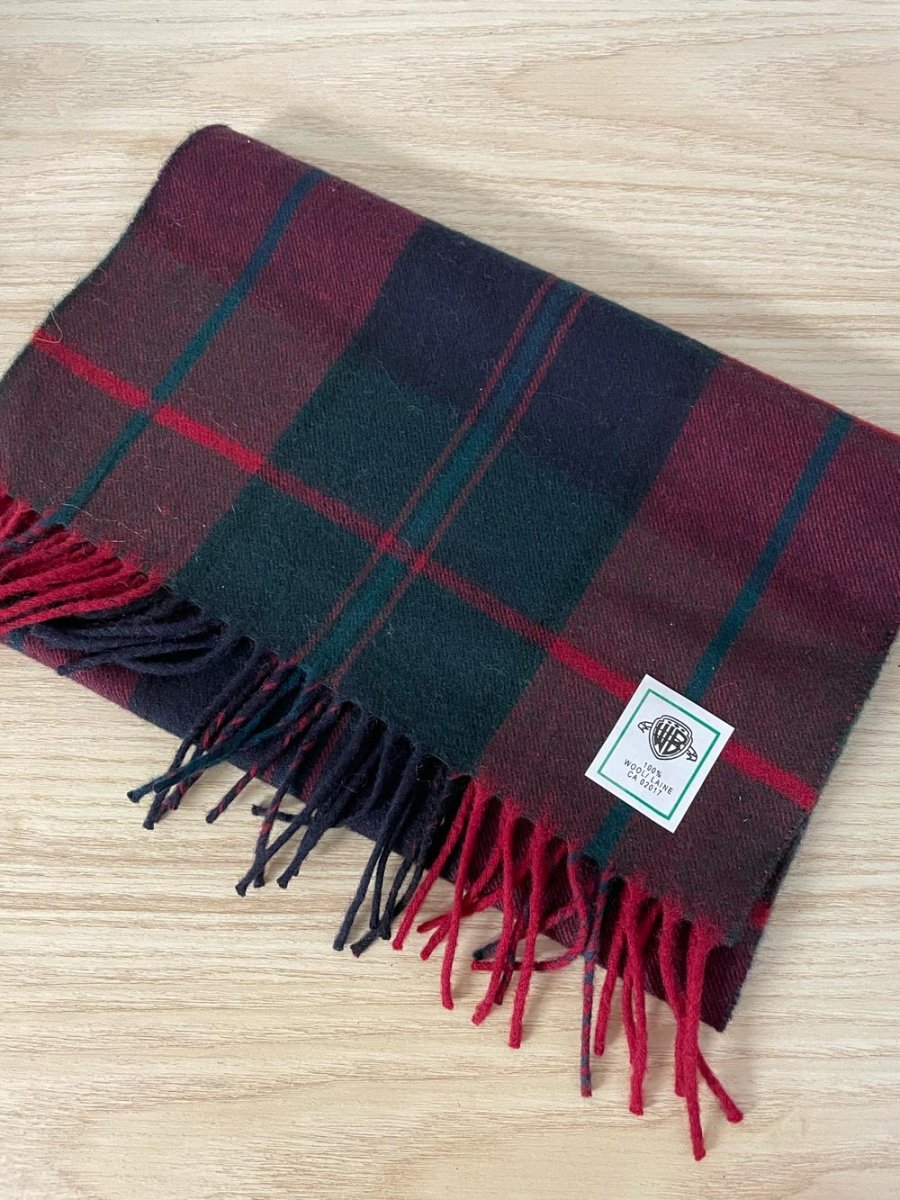 vintage warner bros wool tartan scarf - good market thrift store