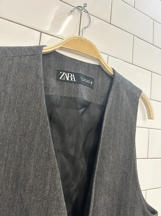 zara herringbone vest top - good market thrift store