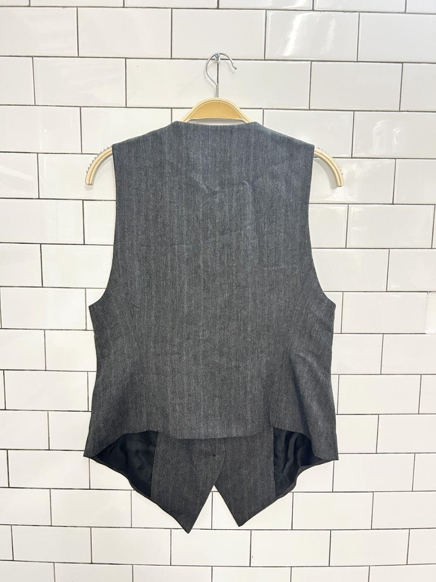 zara herringbone vest top - good market thrift store