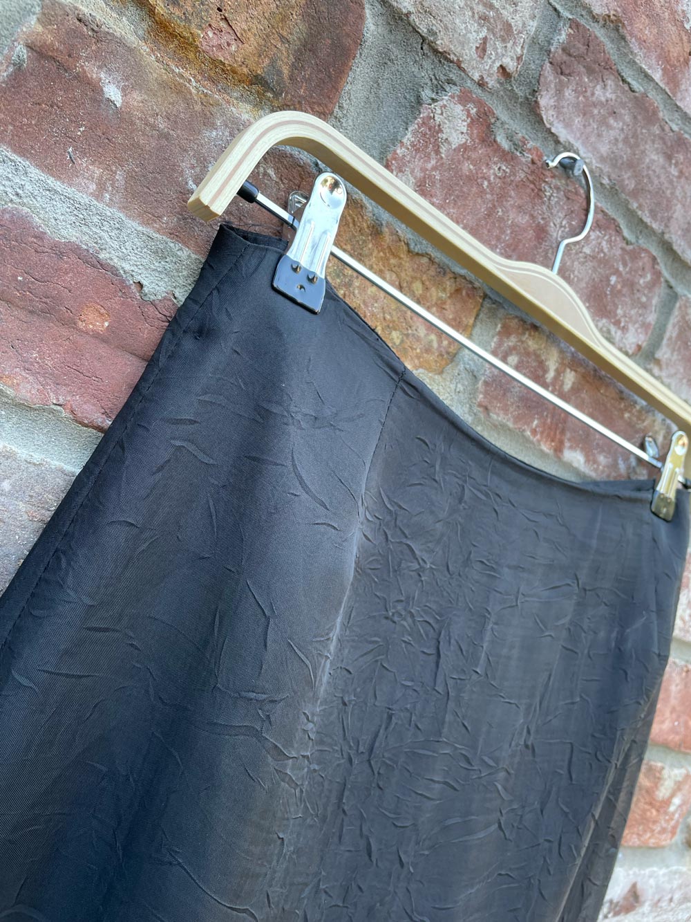 vintage 00s accomplice crinkle chiffon maxi skirt