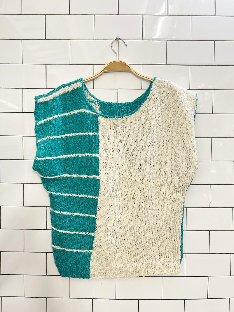 vintage boxy sleeveless knit top - good market thrift store