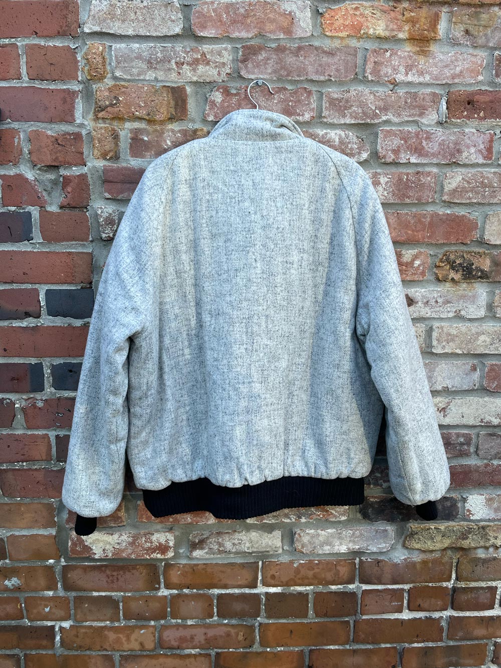 vintage made in usa wool quilted bomber jacket