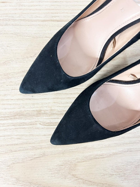 zara suede high heels - good market thrift store