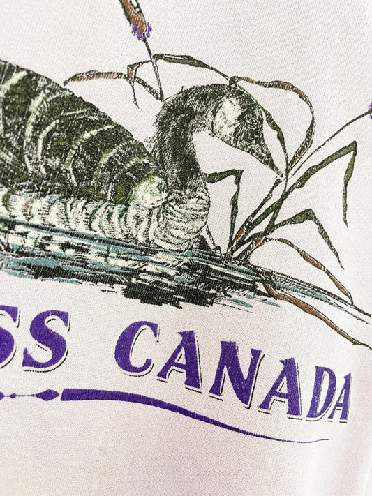 vintage 90s raglans clothing co loon wilderness sweatshirt - good market thrift store