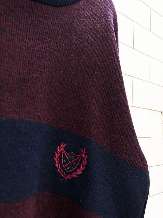 vintage 90s marks & spencer wool - blend crest sweater - good market thrift store
